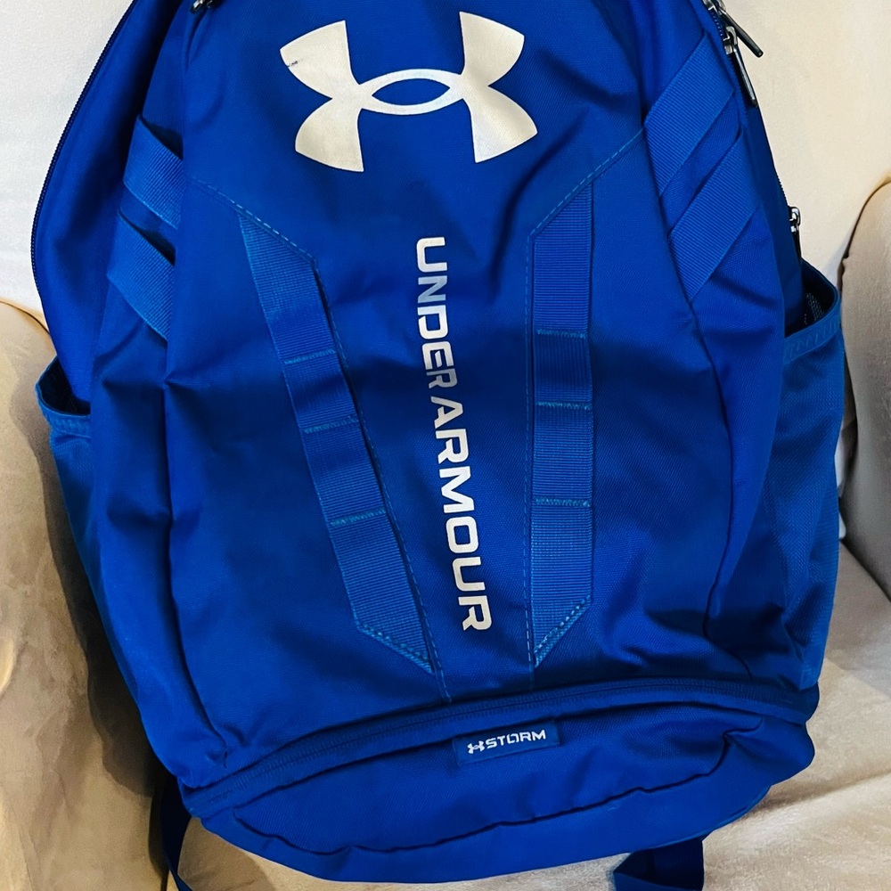 Under Armour Royal Blue Backpack with White Accents
